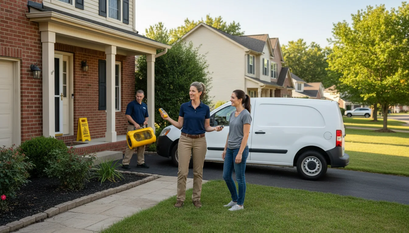 Residential water damage restoration in Rector, PA